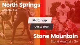 Matchup: North Springs High vs. Stone Mountain   2020