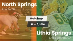 Matchup: North Springs High vs. Lithia Springs  2020