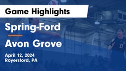 Spring-Ford  vs Avon Grove  Game Highlights - April 12, 2024