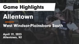 Allentown  vs West Windsor-Plainsboro South  Game Highlights - April 19, 2023