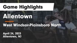 Allentown  vs West Windsor-Plainsboro North  Game Highlights - April 24, 2023
