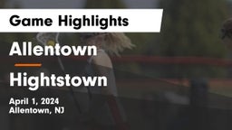 Allentown  vs Hightstown  Game Highlights - April 1, 2024