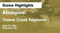 Absegami  vs Timber Creek Regional  Game Highlights - April 10, 2024