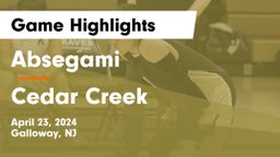 Absegami  vs Cedar Creek  Game Highlights - April 23, 2024