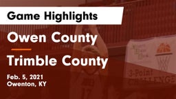 Owen County  vs Trimble County  Game Highlights - Feb. 5, 2021