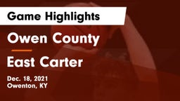 Owen County  vs East Carter  Game Highlights - Dec. 18, 2021