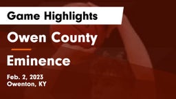 Owen County  vs Eminence  Game Highlights - Feb. 2, 2023