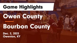 Owen County  vs Bourbon County  Game Highlights - Dec. 2, 2023