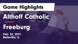 Althoff Catholic  vs Freeburg  Game Highlights - Feb. 26, 2019