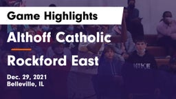 Althoff Catholic  vs Rockford East Game Highlights - Dec. 29, 2021