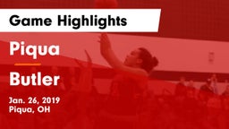 Piqua  vs Butler  Game Highlights - Jan. 26, 2019