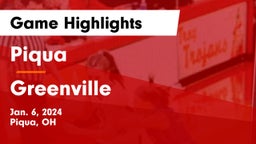 Piqua  vs Greenville  Game Highlights - Jan. 6, 2024