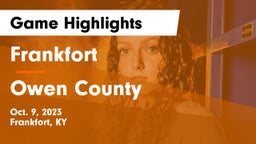 Frankfort  vs Owen County  Game Highlights - Oct. 9, 2023