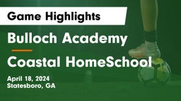Bulloch Academy vs Coastal HomeSchool Game Highlights - April 18, 2024