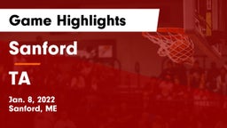 Sanford  vs TA Game Highlights - Jan. 8, 2022