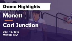 Monett  vs Carl Junction  Game Highlights - Dec. 18, 2018