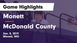 Monett  vs McDonald County  Game Highlights - Jan. 8, 2019