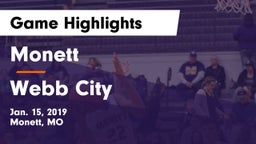 Monett  vs Webb City  Game Highlights - Jan. 15, 2019