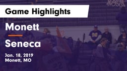Monett  vs Seneca  Game Highlights - Jan. 18, 2019