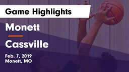 Monett  vs Cassville  Game Highlights - Feb. 7, 2019