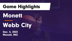 Monett  vs Webb City  Game Highlights - Dec. 5, 2023