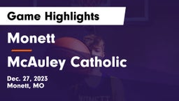 Monett  vs McAuley Catholic  Game Highlights - Dec. 27, 2023