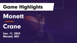 Monett  vs Crane  Game Highlights - Jan. 11, 2024