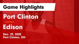 Port Clinton  vs Edison  Game Highlights - Dec. 29, 2020