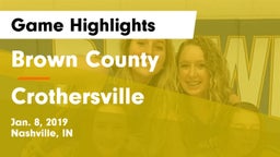 Brown County  vs Crothersville Game Highlights - Jan. 8, 2019