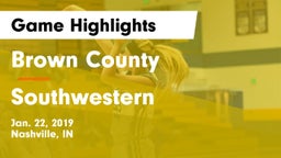 Brown County  vs Southwestern  Game Highlights - Jan. 22, 2019