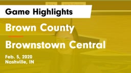 Brown County  vs Brownstown Central  Game Highlights - Feb. 5, 2020