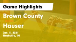 Brown County  vs Hauser  Game Highlights - Jan. 5, 2021