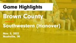 Brown County  vs Southwestern  (Hanover) Game Highlights - Nov. 5, 2022