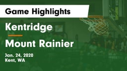 Kentridge  vs Mount Rainier  Game Highlights - Jan. 24, 2020