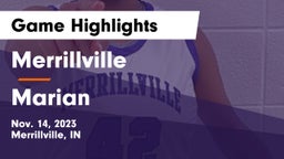Merrillville  vs Marian  Game Highlights - Nov. 14, 2023