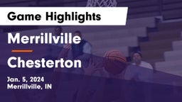 Merrillville  vs Chesterton  Game Highlights - Jan. 5, 2024