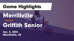 Merrillville  vs Griffith Senior  Game Highlights - Jan. 4, 2022