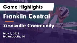 Franklin Central  vs Zionsville Community  Game Highlights - May 5, 2023
