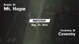 Matchup: Mt. Hope  vs. Coventry  2016