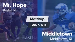 Matchup: Mt. Hope  vs. Middletown  2016