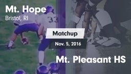 Matchup: Mt. Hope  vs. Mt. Pleasant HS 2016