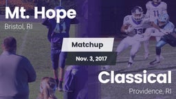 Matchup: Mt. Hope  vs. Classical  2017