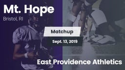 Matchup: Mt. Hope  vs. East Providence  Athletics 2019