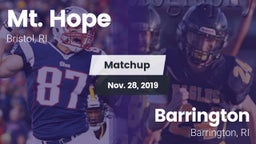Matchup: Mt. Hope  vs. Barrington  2019