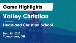 Valley Christian  vs Heartland Christian School Game Highlights - Dec. 19, 2020