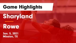 Sharyland  vs Rowe  Game Highlights - Jan. 5, 2021