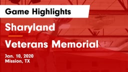Sharyland  vs Veterans Memorial  Game Highlights - Jan. 10, 2020
