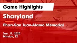 Sharyland  vs Pharr-San Juan-Alamo Memorial  Game Highlights - Jan. 17, 2020