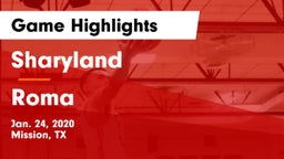 Sharyland  vs Roma  Game Highlights - Jan. 24, 2020