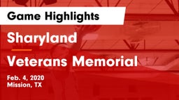 Sharyland  vs Veterans Memorial  Game Highlights - Feb. 4, 2020